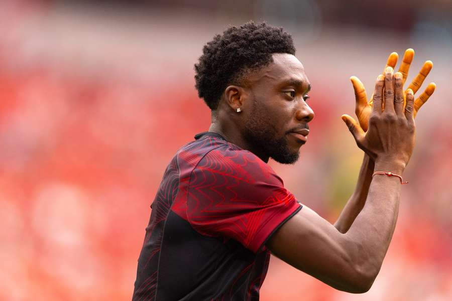 Alphonso Davies at a Canada training. Alphonso Davies at a Canada training.