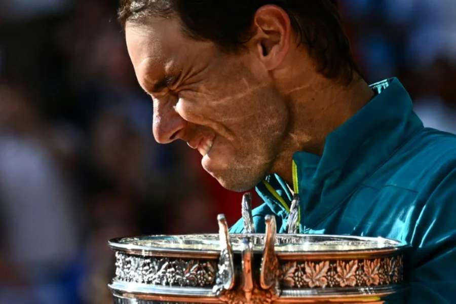 Der Champion: Rafael Nadal nach dem Gewinn des French-Open-Titels 2022