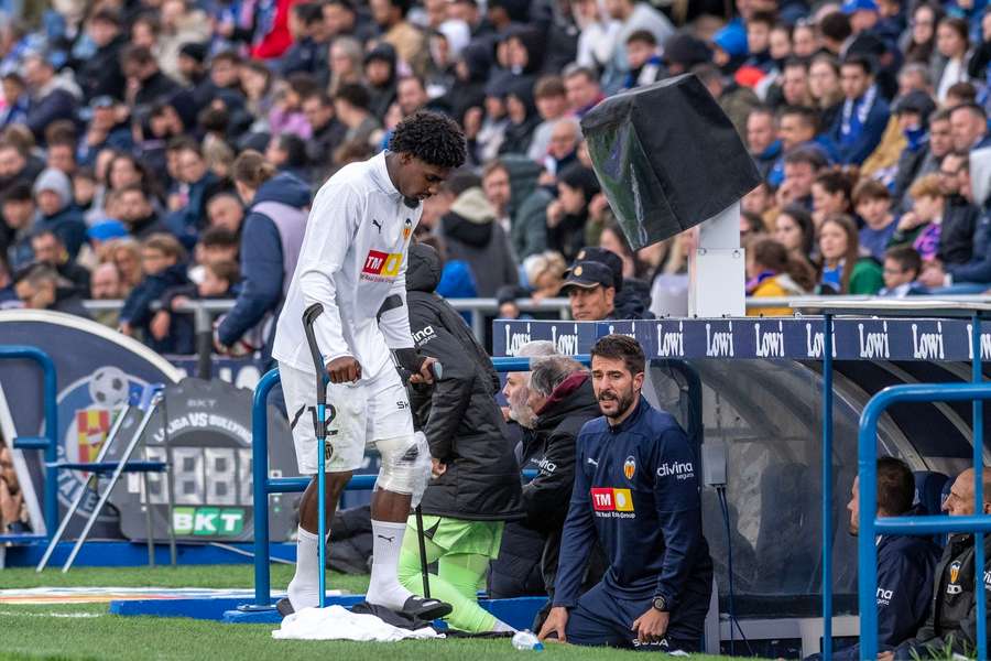 Thierry Correia lesionado contra el Getafe