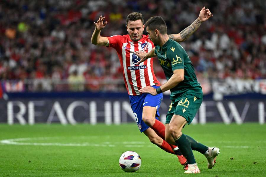 Saúl Ñíguez, na partida contra o Cádiz