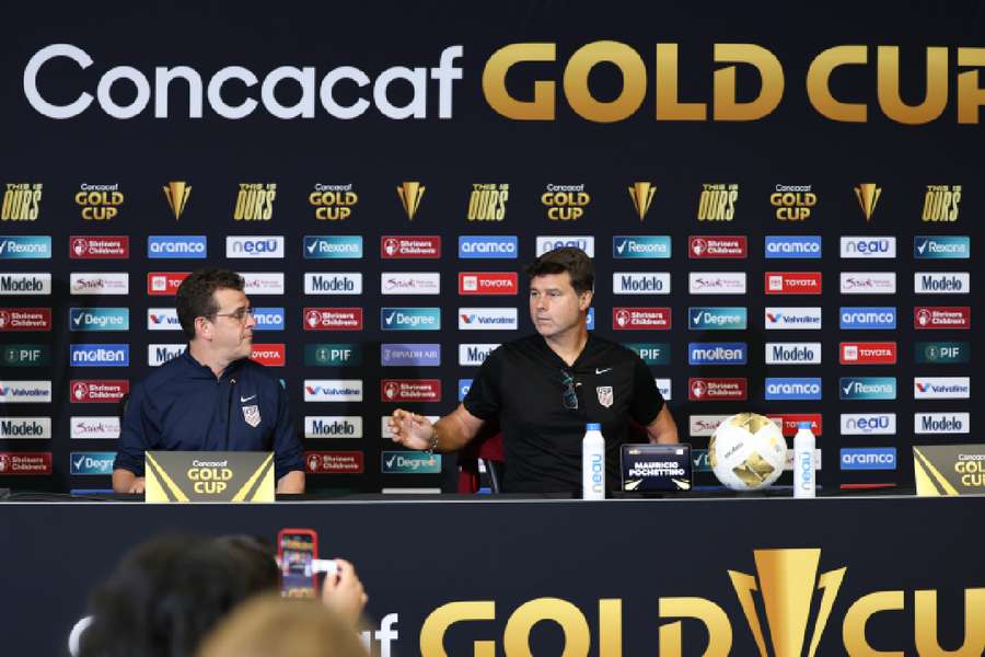Pochettino speaking to the media ahead of Gold Cup final