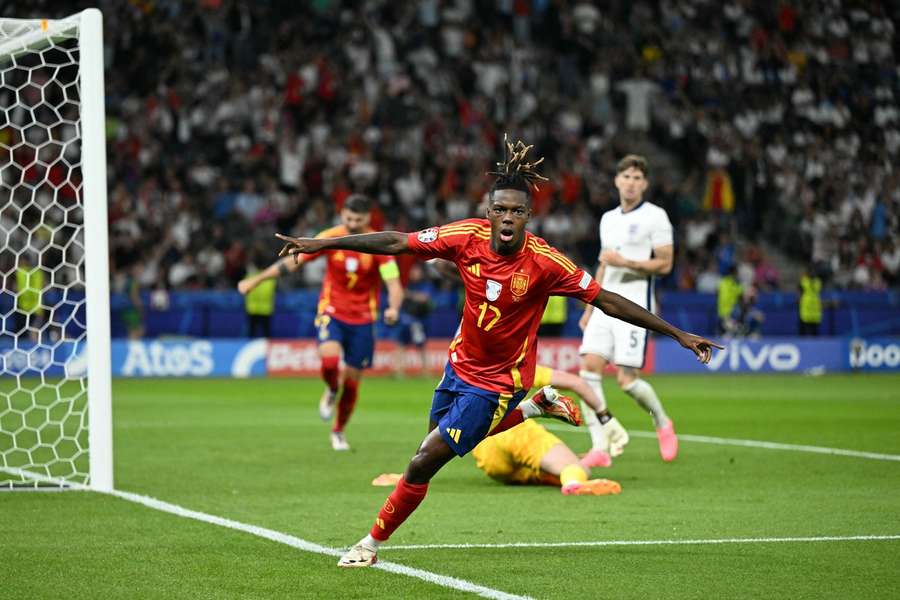 Nico Williams marcó el primer gol de España en la final de la Eurocopa 2024.