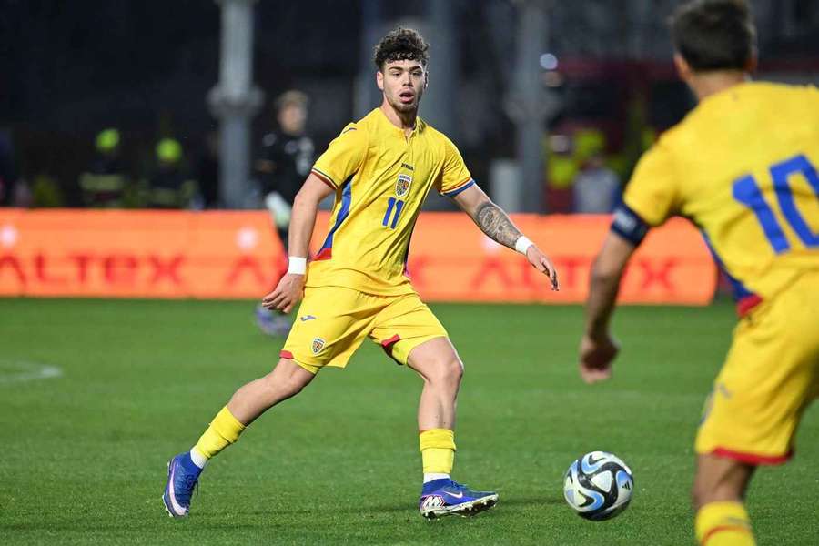 Andrei Borza în tricoul echipei naționale Andrei Borza în tricoul echipei naționale