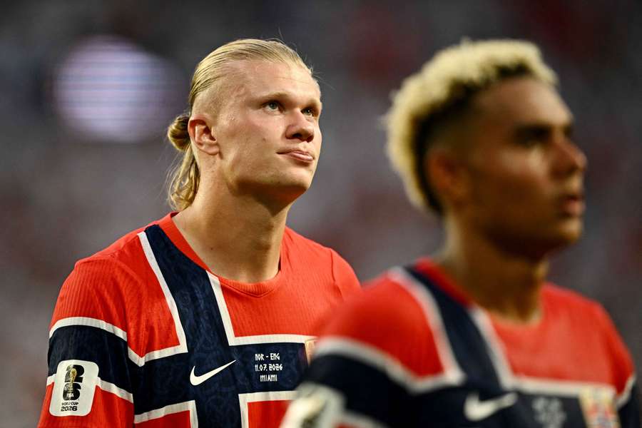 Erling Haaland looks dejected after Norway were eliminated from the World Cup Erling Haaland looks dejected after Norway were eliminated from the World Cup