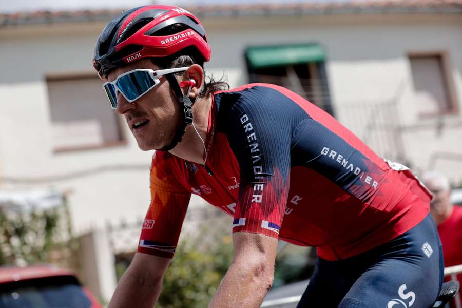 Geraint Thomas tijdens de Vuelta a Espana van dit jaar 