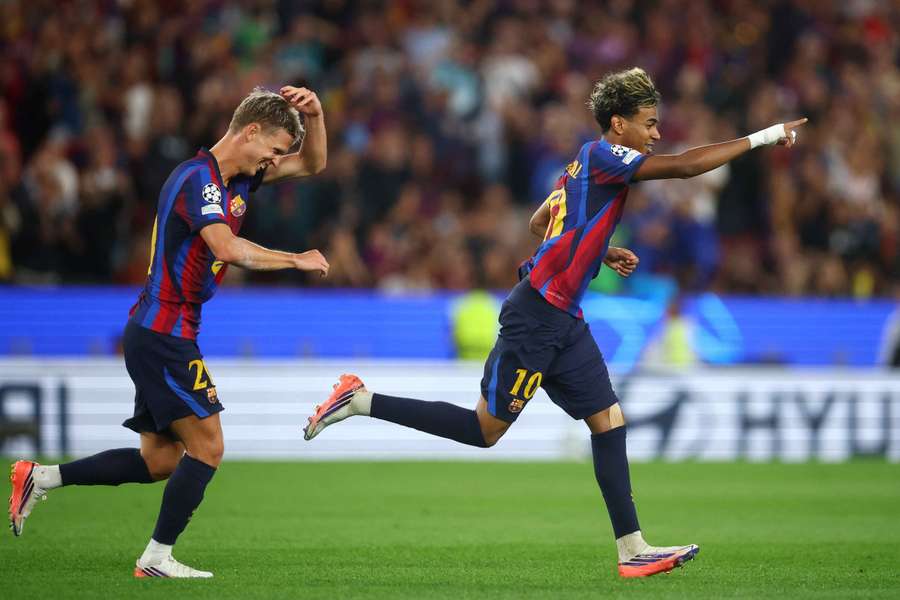 Dani Olmo și Lamine Yamal Dani Olmo și Lamine Yamal