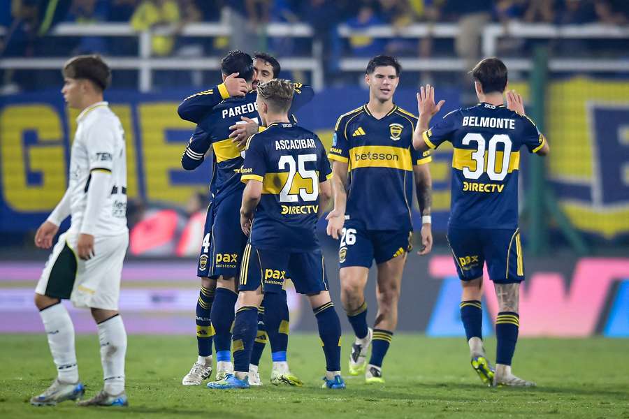 Boca celebra un gol