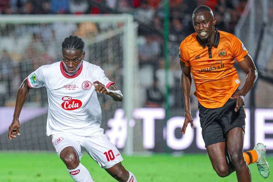 Simba SC vs RS Berkane during the first leg in Morocco