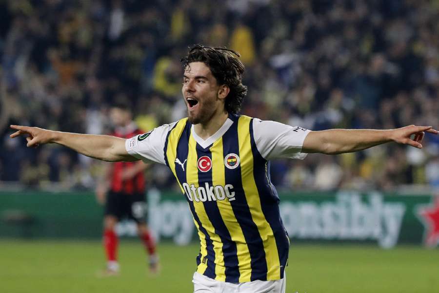 Ferdi Kadioglu celebrates goal for Fenerbahce