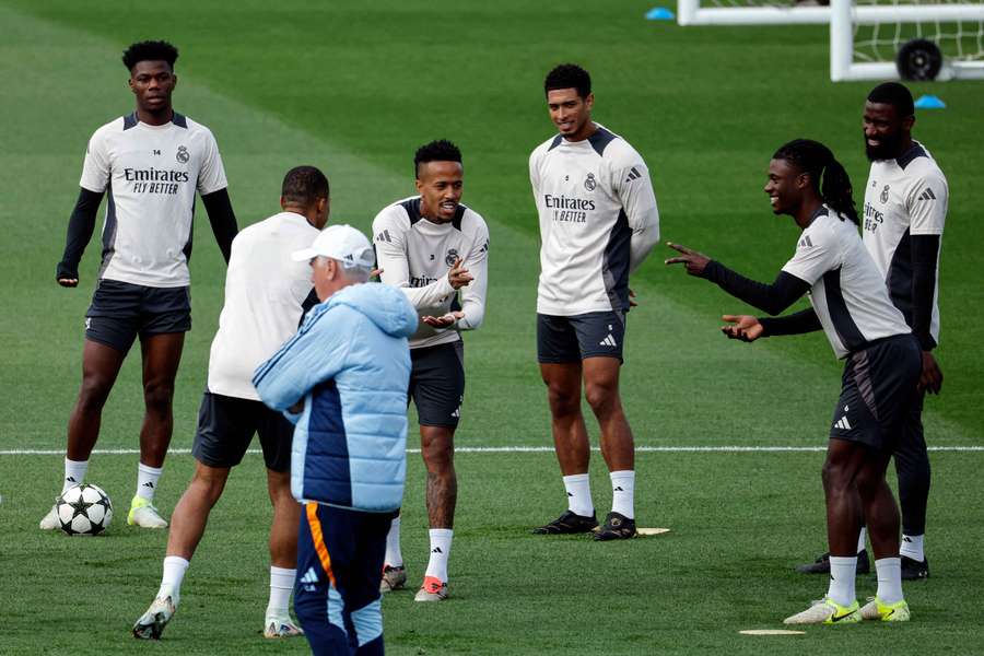 Le Real Madrid à l'entraînement.