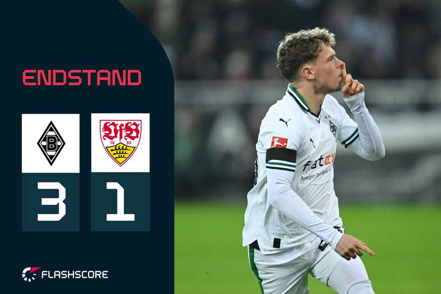 Robin Hack erzielte zwei Tore bei Borussias Heimsieg gegen den VfB Stuttgart.