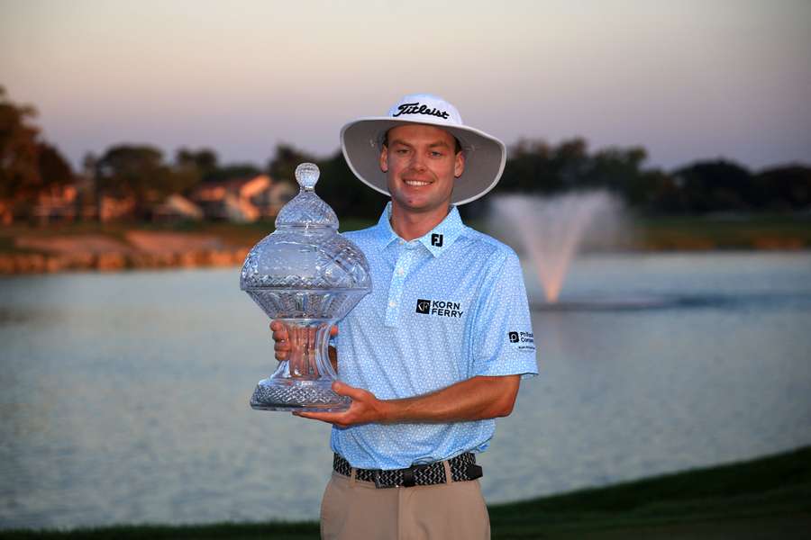 Highsmith celebrates after his first PGA Tour win