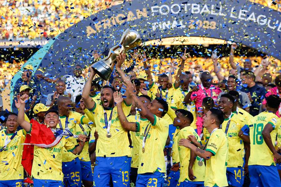 Mamelodi Sundowns lift the 2023 African Football League trophy