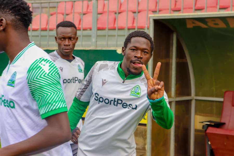 Gor Mahia players ahead of Wednesday's game