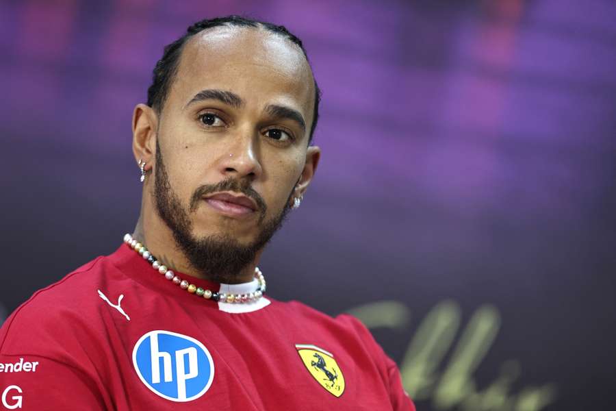 Ferrari's British driver Lewis Hamilton