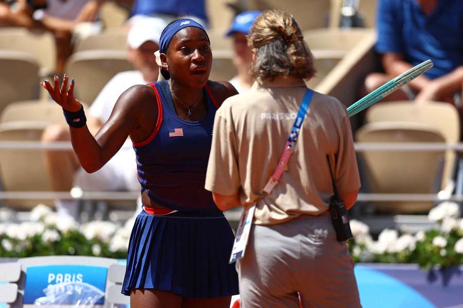 Gauff had ruzie met de umpires