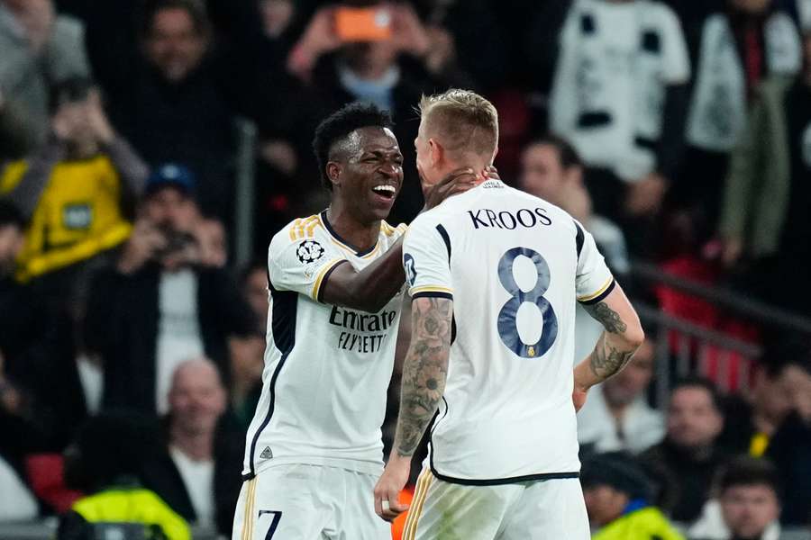 Kroos y Vinicius, en un partido de Champions Kroos y Vinicius, en un partido de Champions