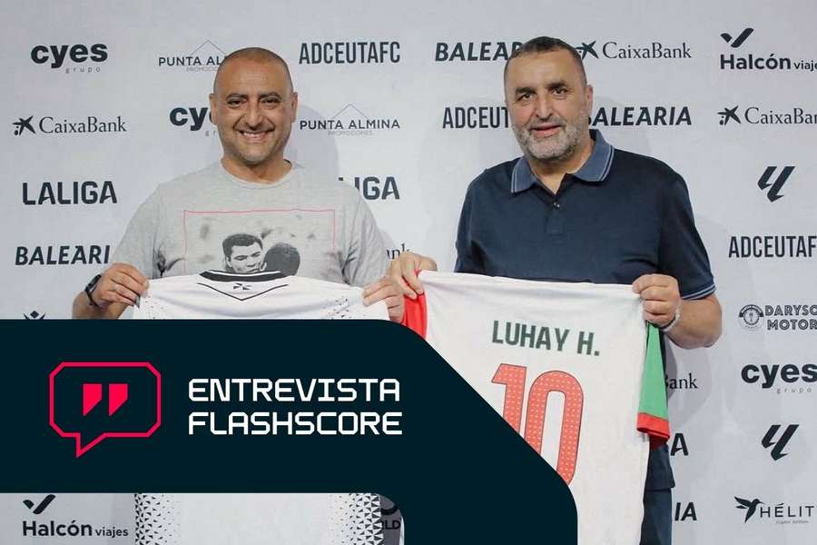 Luhay Amido presentando la renovación del acuerdo de filialidad con el Sporting Atlético de Ceuta Luhay Amido presentando la renovación del acuerdo de filialidad con el Sporting Atlético de Ceuta
