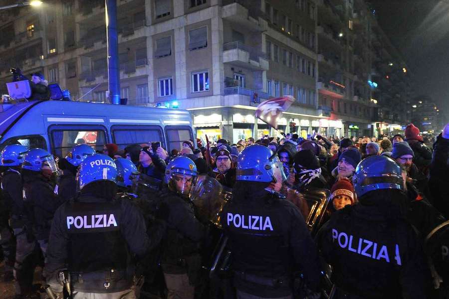 Die italienische Polizei in Turin