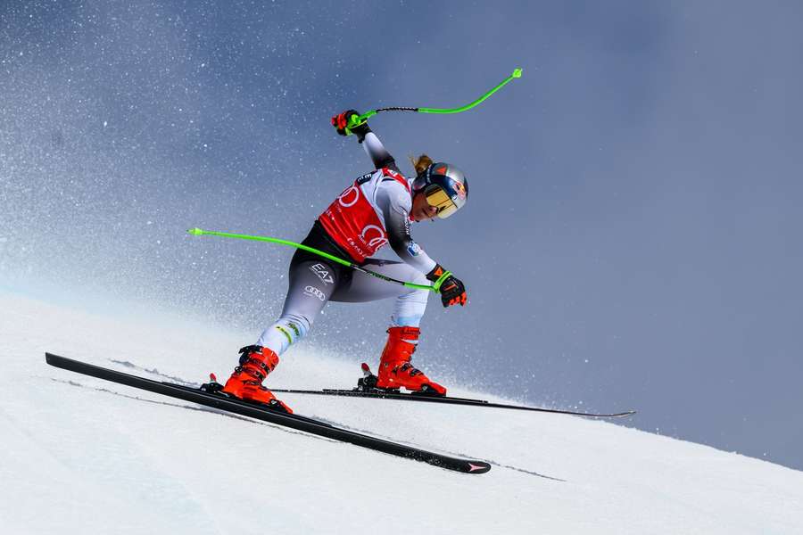 Sofia Goggiová počas piatkového tréningu na zjazd v Crans Montane.