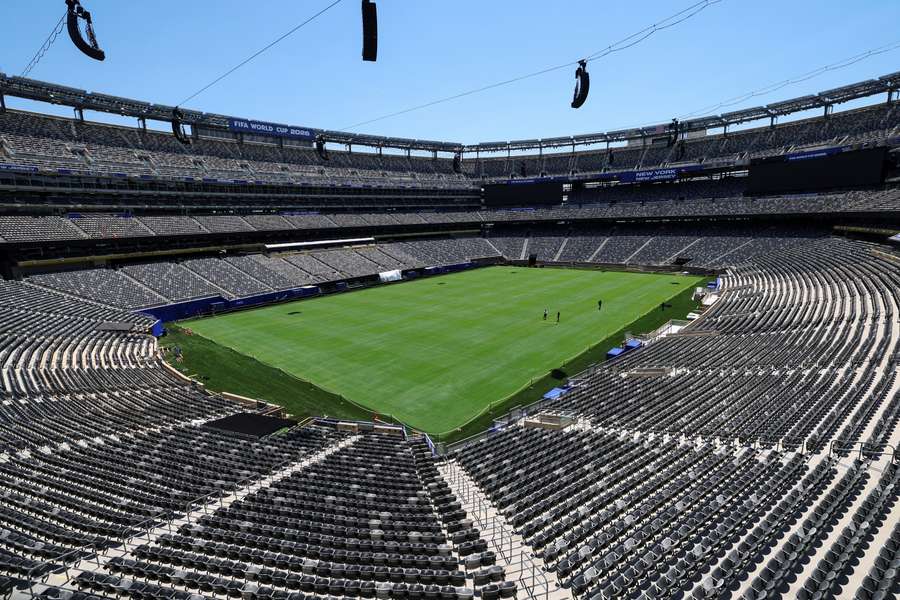 Vue générale du MetLife Stadium à l'approche de la Coupe du monde 2026, le 29 mai 2026 à East Rutherford, dans le New Jersey. Vue générale du MetLife Stadium à l'approche de la Coupe du monde 2026, le 29 mai 2026 à East Rutherford, dans le New Jersey.