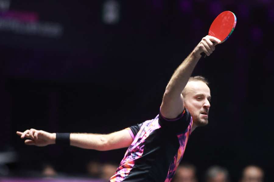 Simon Gauzy lors du premier tour mercredi. Simon Gauzy lors du premier tour mercredi.