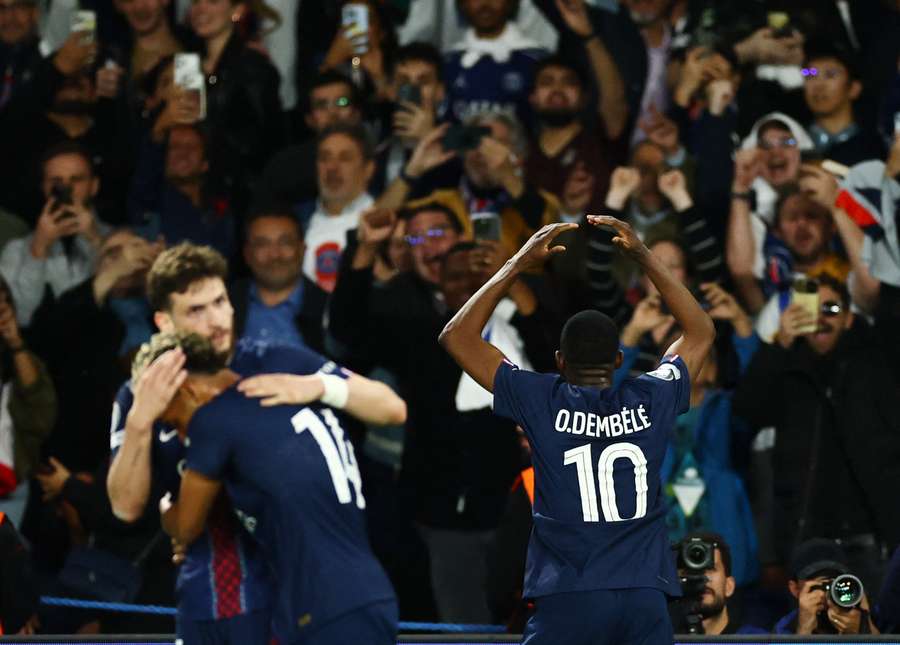 L'esultanza dopo il gol di Kvara