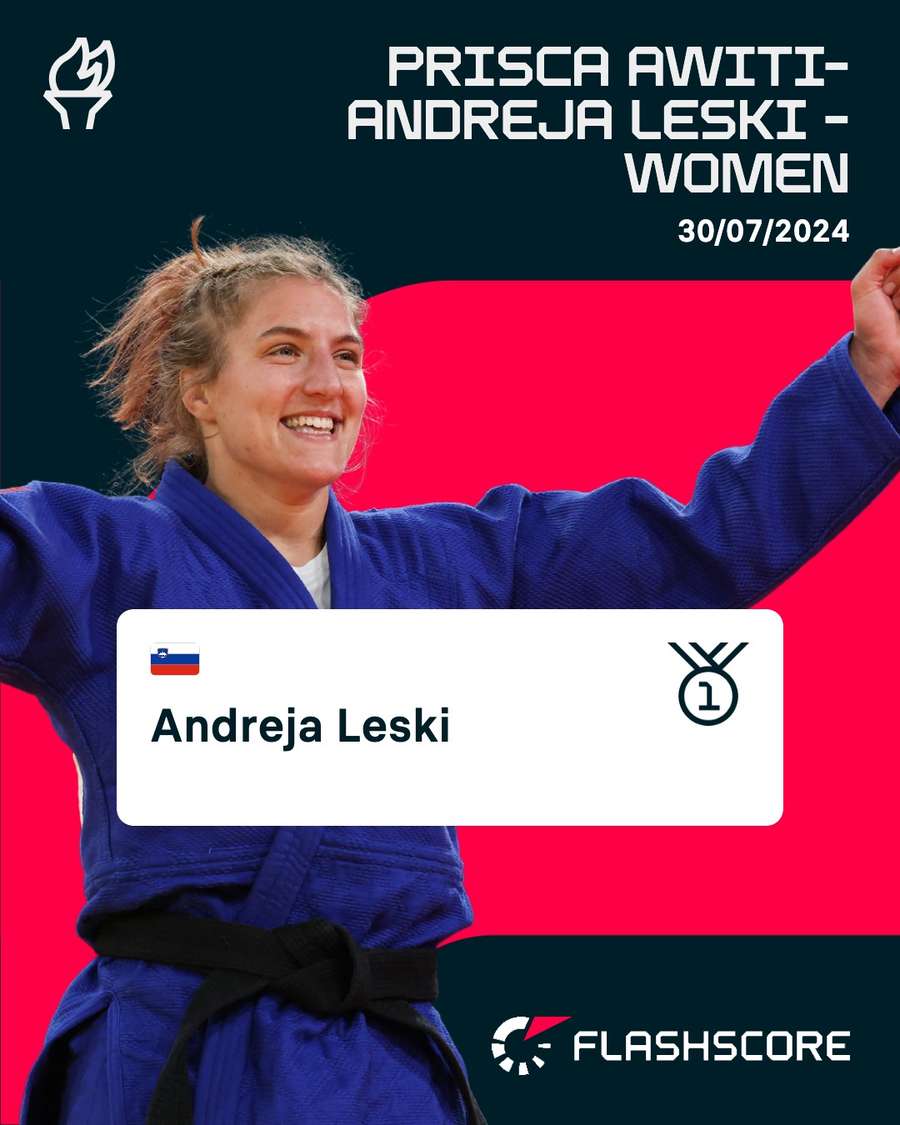 Leski won Slovenia's first gold of the Games