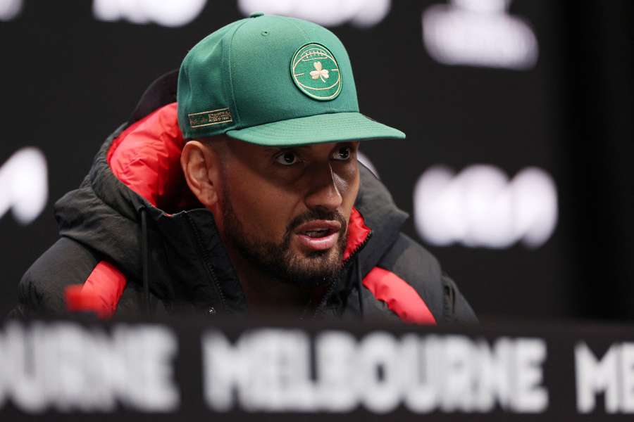 Nick Kyrgios auf seiner Pressekonferenz Nick Kyrgios auf seiner Pressekonferenz