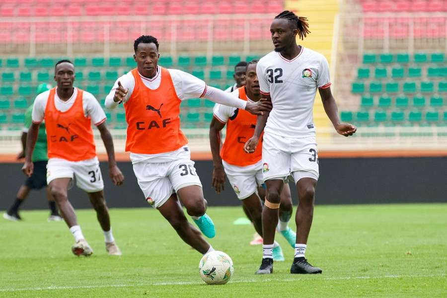 Kenya players in training for Madagascar game Kenya players in training for Madagascar game