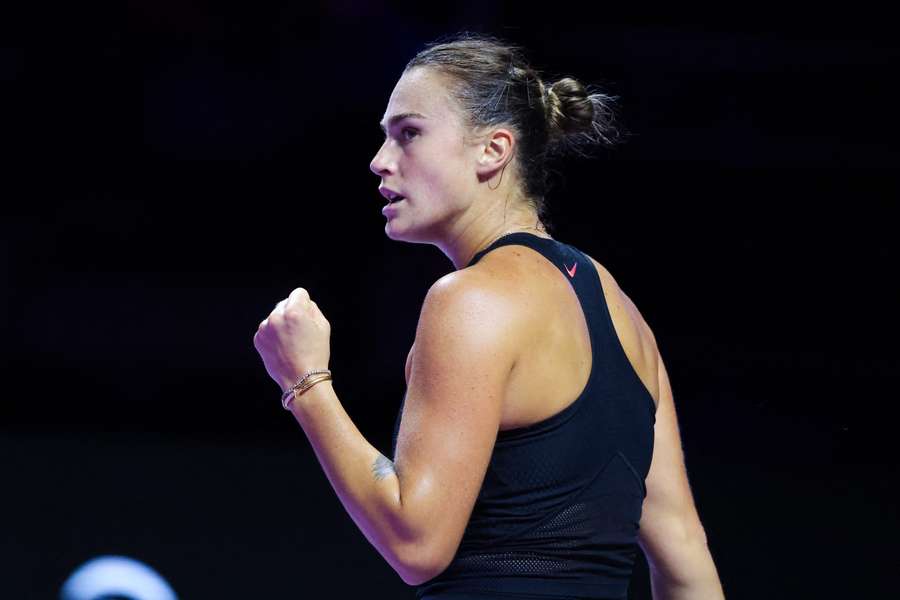 Sabalenka lors de sa demi-finale au Masters.