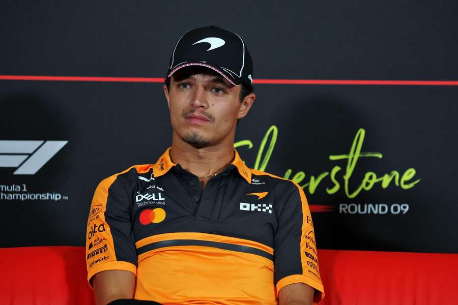Lando Norris speaks to the press at Silverstone Lando Norris speaks to the press at Silverstone