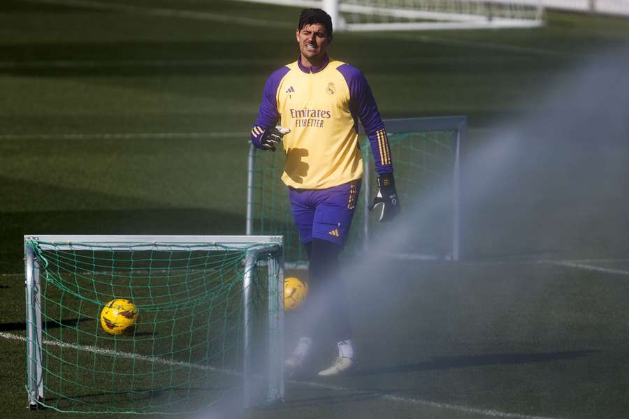 Courtois op een training eerder deze maand