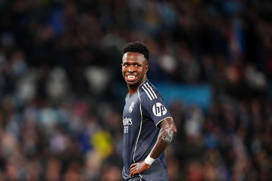 Vinicius Jr. în meciul de LaLiga cu Celta la Balaídos