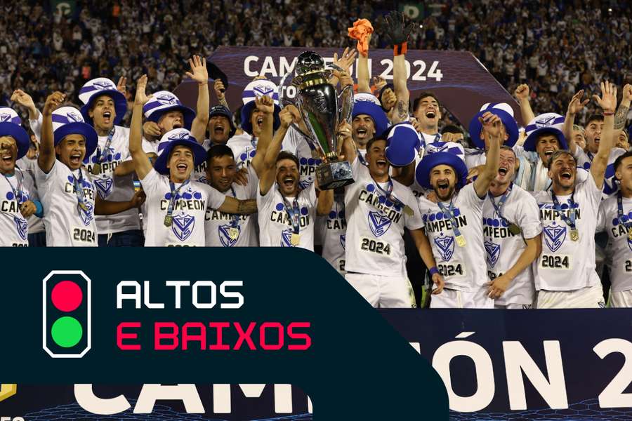 O Vélez comemora o título de campeão argentino