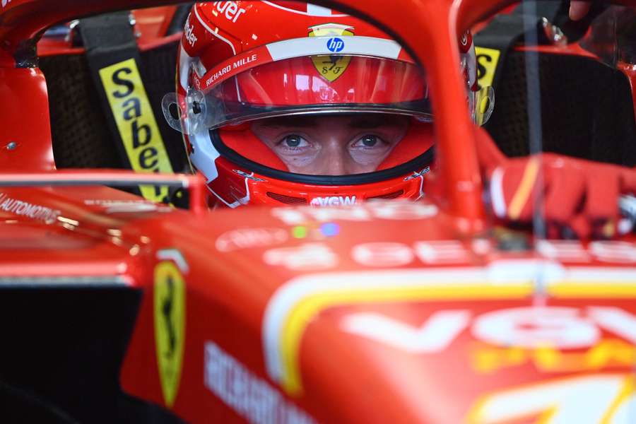 Charles Leclerc lors des qualifications.