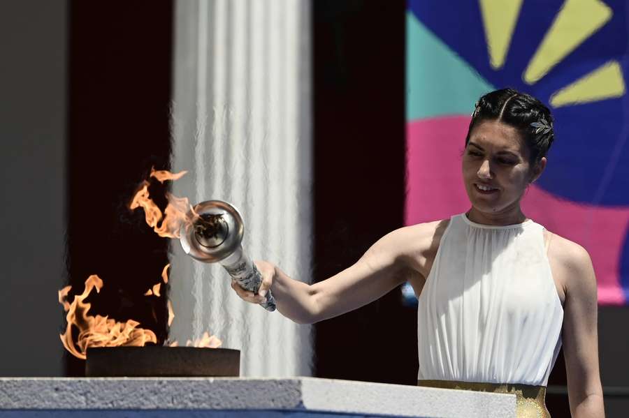 In Athen wurde das olympische Feuer am Mittwoch entzündet