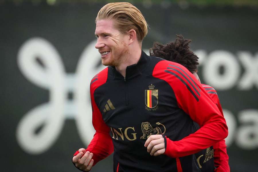 Kevin De Bruyne na boisku treningowym