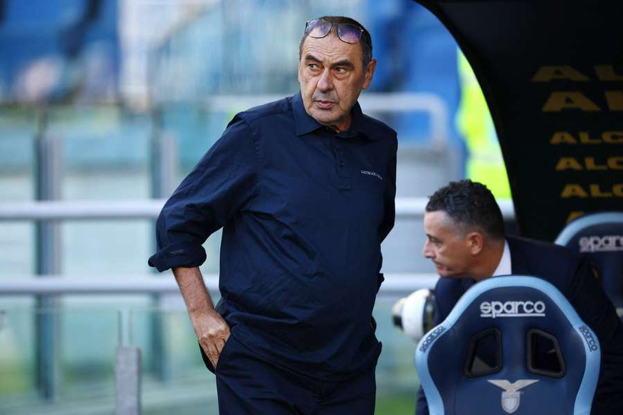 Maurizio Sarri prima di Lazio-Torino