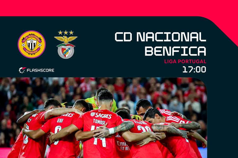 Benfica volta à Madeira para tentar subir ao segundo lugar