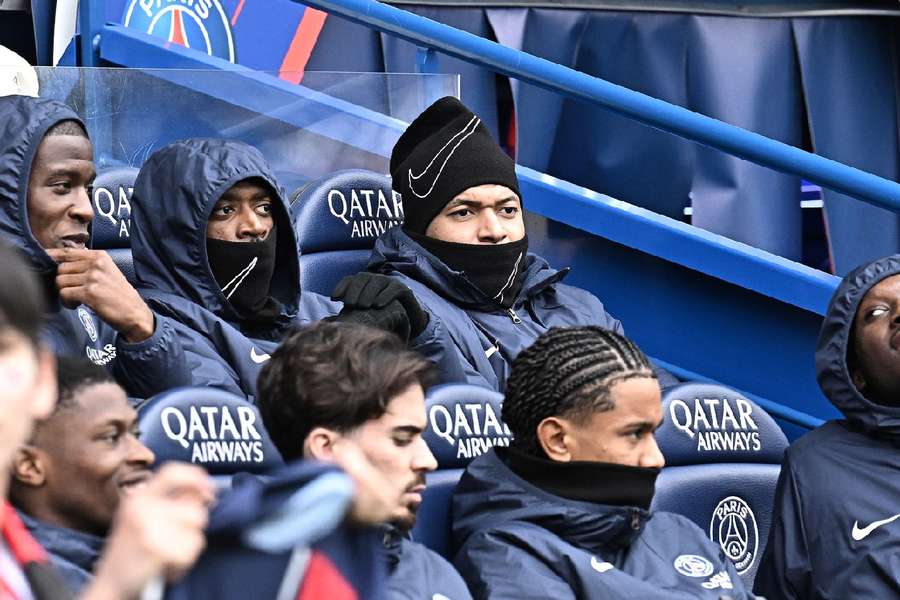 Mbappe started the game on the bench