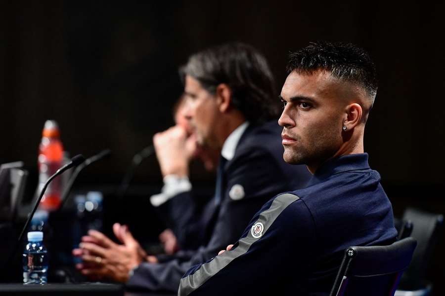 Inzaghi e Lautaro in conferenza stampa