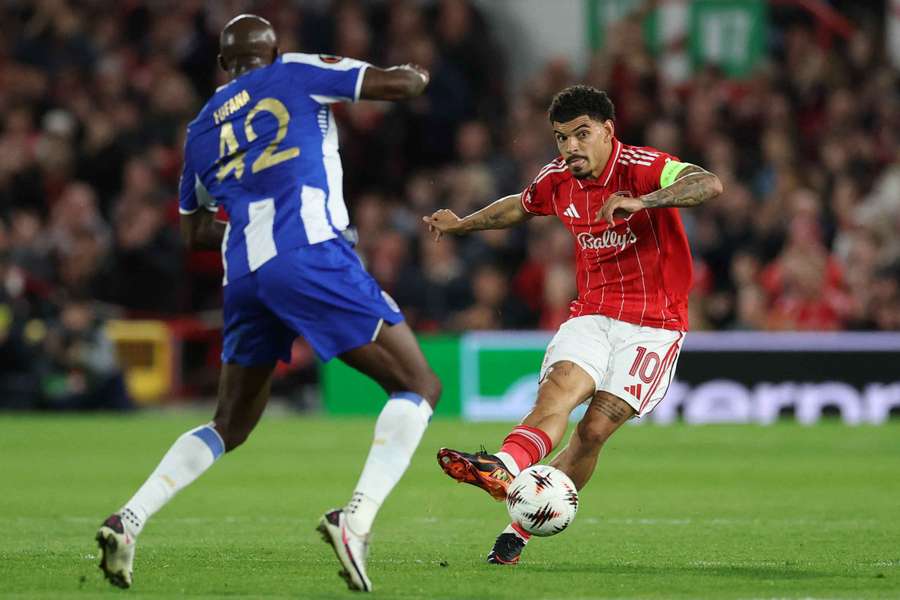 FC Porto's Seko Fofana in action with Nottingham Forest's Morgan Gibbs-White