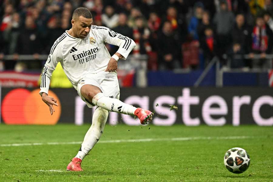Mbappé lors de la séance de tirs au but mercredi.