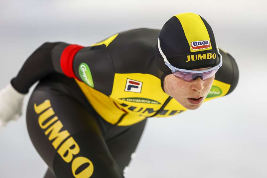 Reina Anema op de 3000 meter tijdens het World Cup Kwalificatietoernooi Reina Anema op de 3000 meter tijdens het World Cup Kwalificatietoernooi