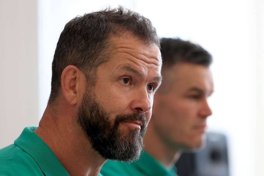 Andy Farrell during Ireland's press conference