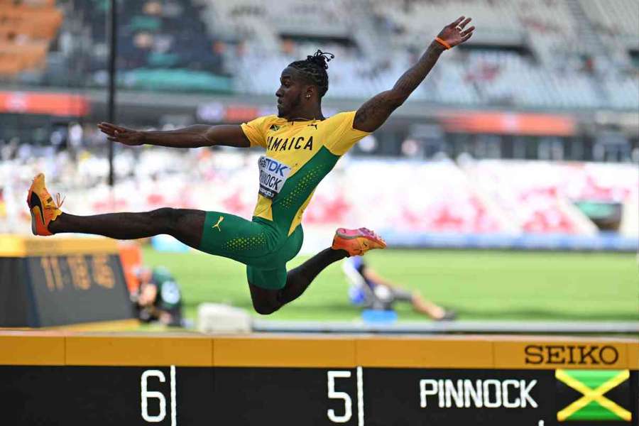 Wayne Pinnock jumped 8.54 to qualify for his maiden world championship final