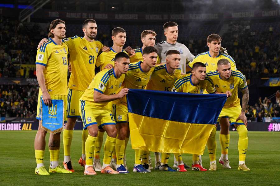 O onze da Ucrânia que defrontou a Ucrânia