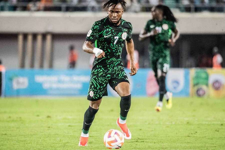 Ademola Lookman in action for Nigeria