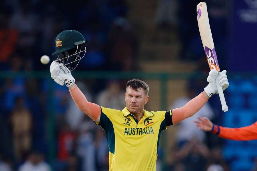 Warner in action with Australai